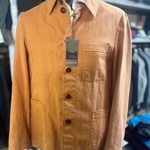 Waterville Fit Shirt Linen Jacket Barett Size 50 ITMade In Italy